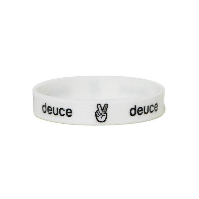 Deuce Brand basketball wristband baller bands white