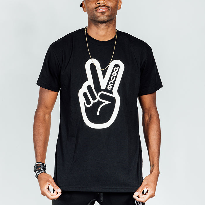 Deuce Brand basketball tshirt black NBA Peace Logo