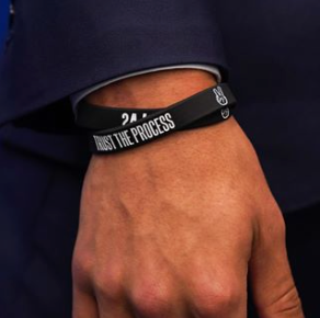 Trust the Process nba 76ers deuce brand basketball wristband