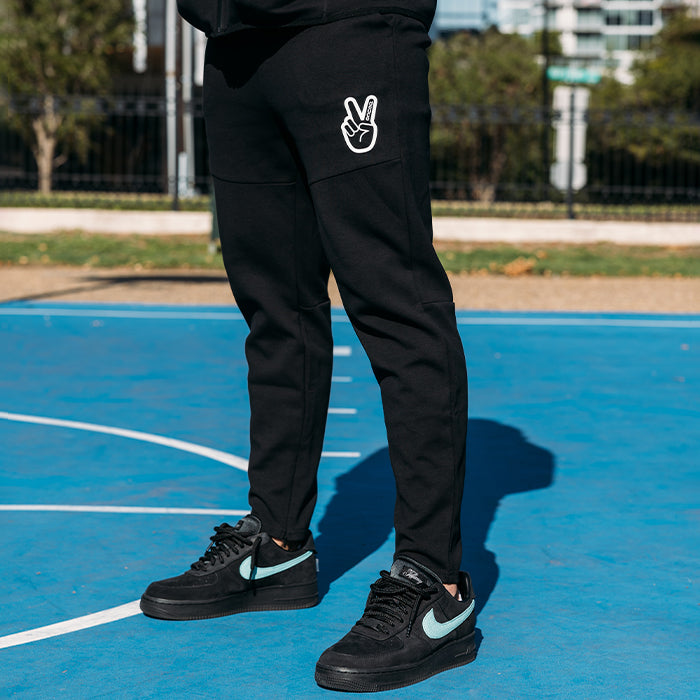 Deuce brand basketball track pants black