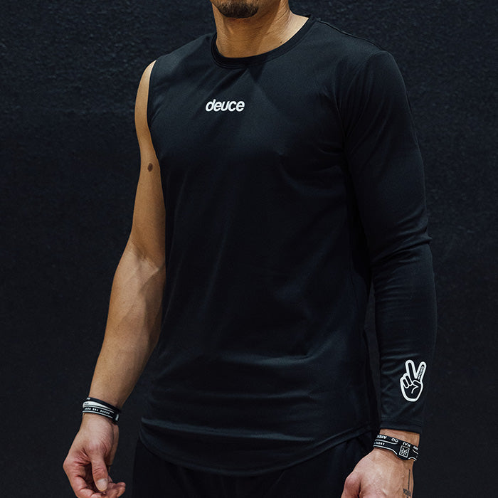 Deuce One Arm Sleeve Performance Shirt | Black