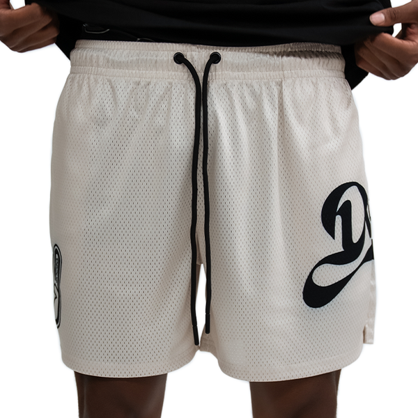Deuce Mesh Shorts | Cream Cursive – Deuce Brand