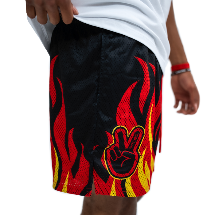 Deuce Mesh Shorts | Fire Flames – Deuce Brand Deuce Mesh Shorts | Fire Flames – Deuce Brand