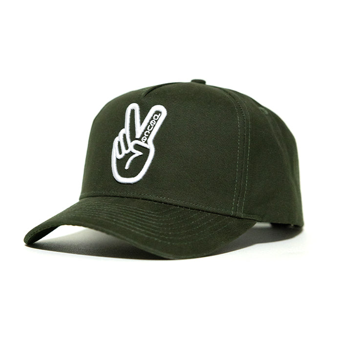 Deuce Brand peace logo forrest green snapback hat basketball