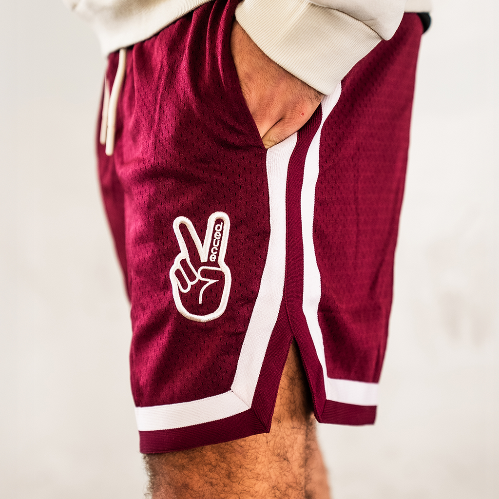 Deuce Brand 2.0 burgundy shorts