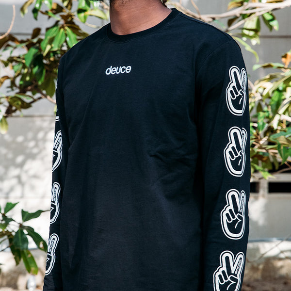 Deuce Peace Long Sleeve Shirt | Black/White – Deuce Brand