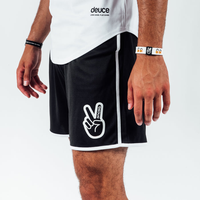 Deuce Basketball Shorts Waistband Flip | Black/White