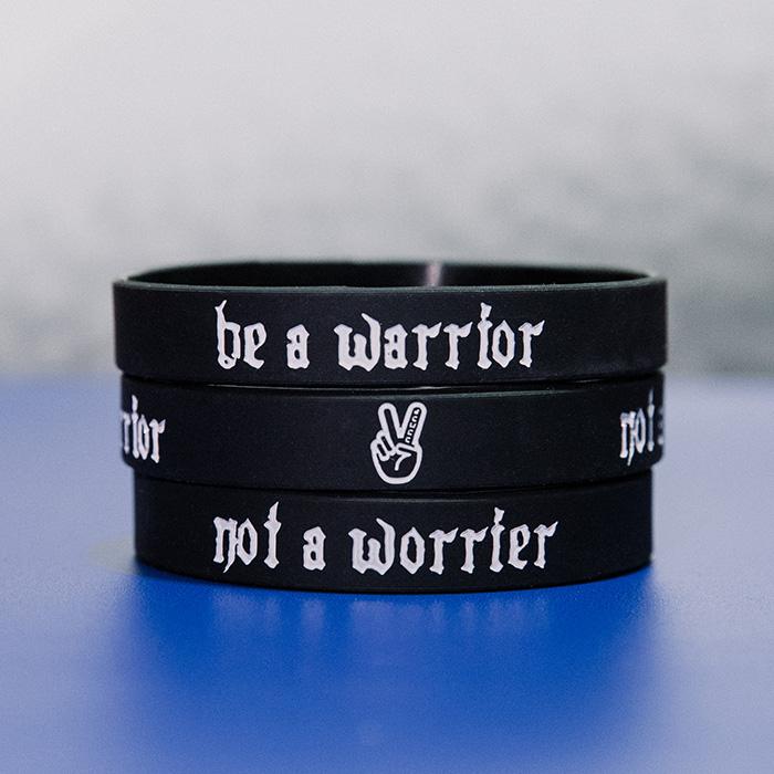 Deuce Brand Be A Warrior Not a Worrier basketball Wristband
