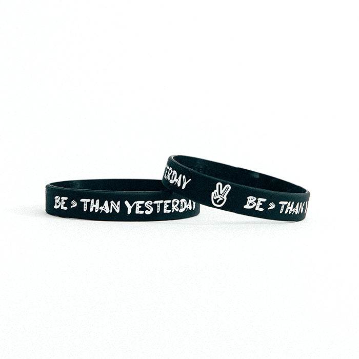 Be better than yesterday basketball silicone wristband
