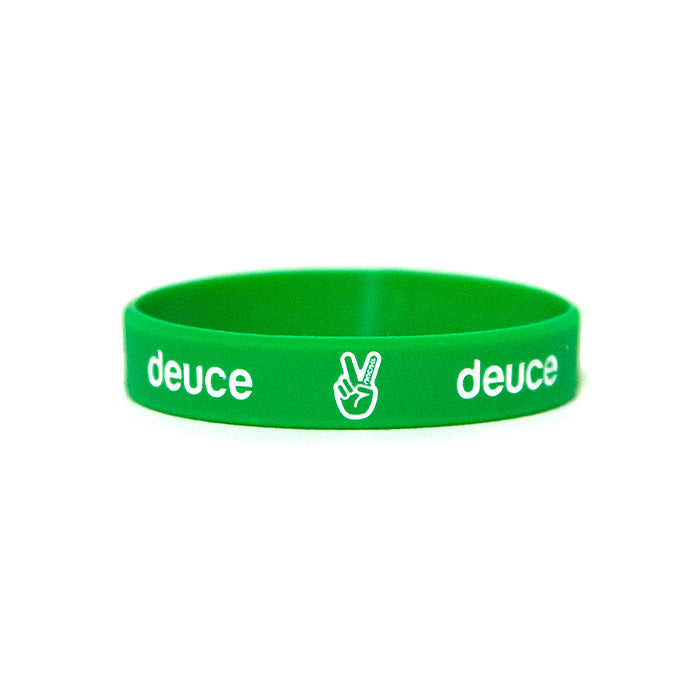 Deuce Brand basketball wristband baller bands green