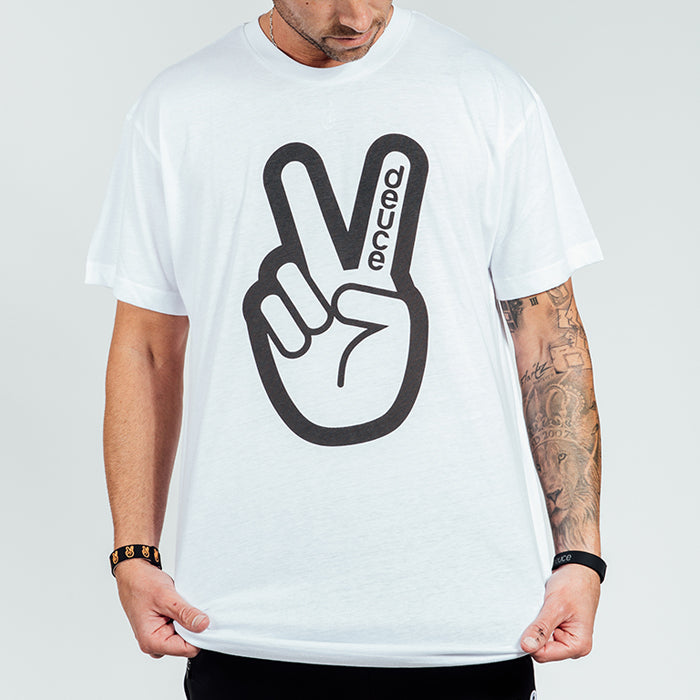 Deuce Brand basketball tshirt white NBA Peace Logo