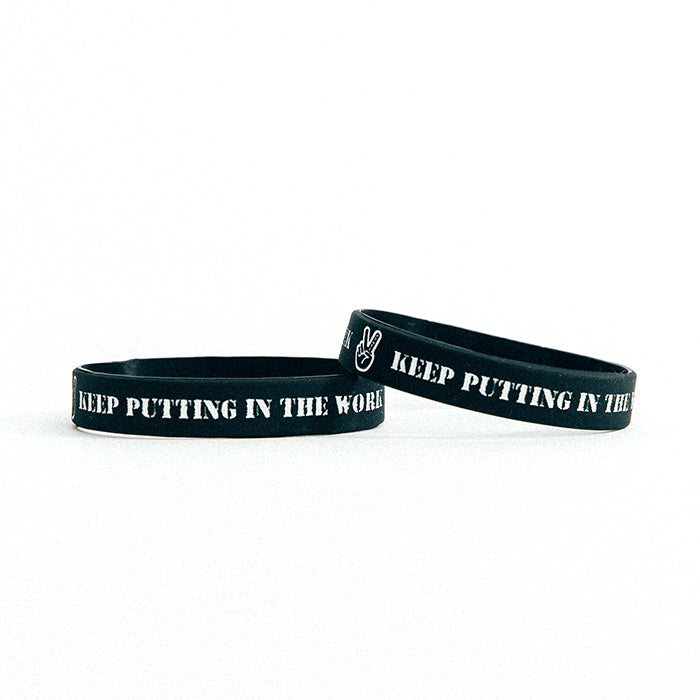 Keep Putting In the Work basketball silicone wristband