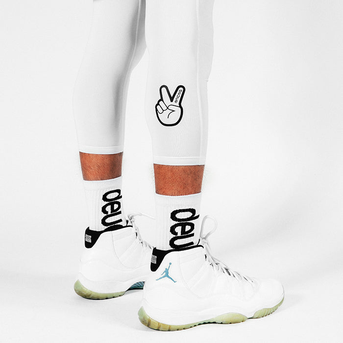 Deuce Brand 3/4 basketball tights NBA white